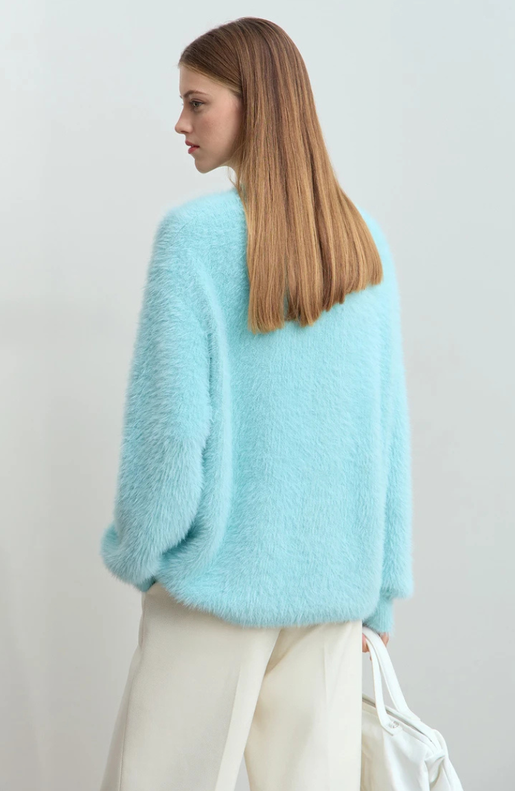 Maison Fuzzy Knit Sweater | Relaxed Fit | Soft Texture
