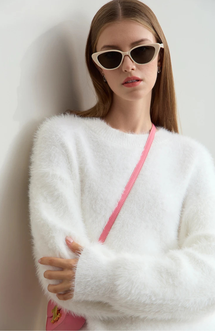 Maison Fuzzy Knit Sweater | Relaxed Fit | Soft Texture