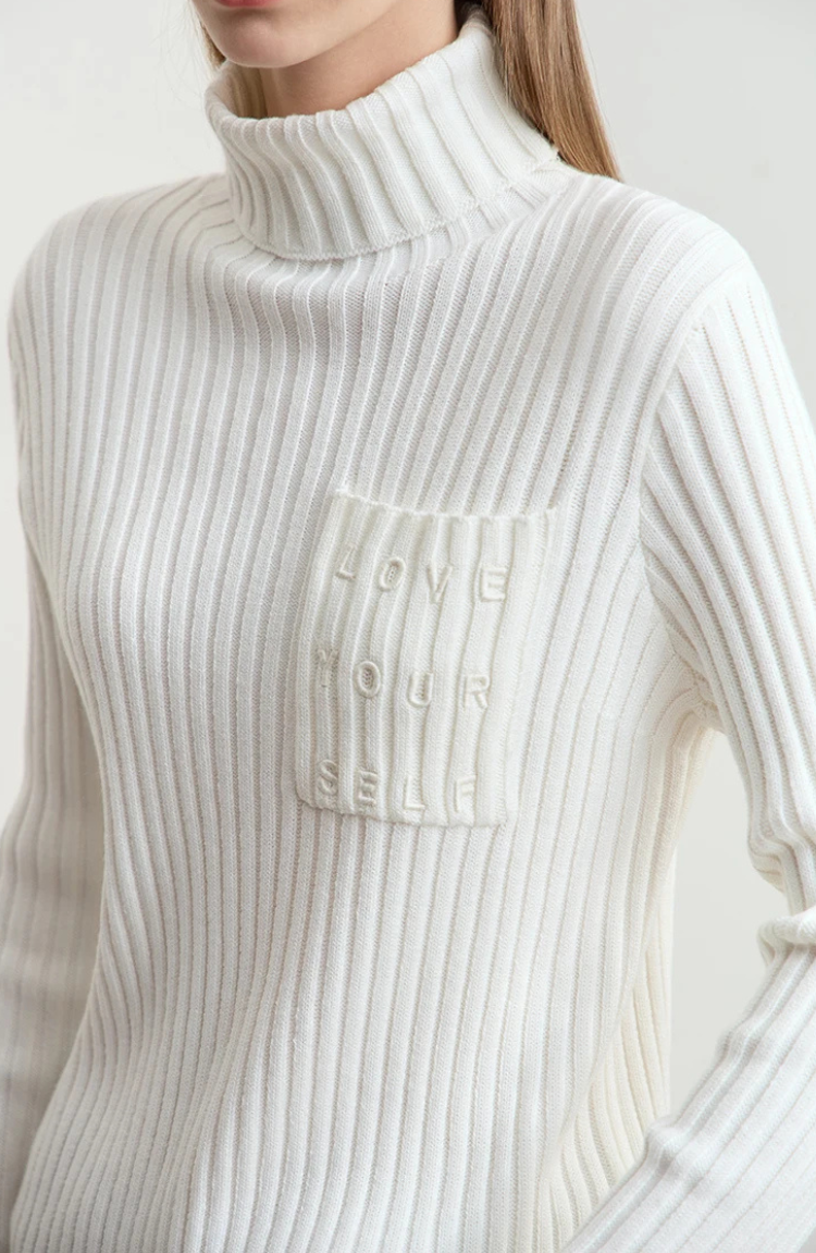 Ribbed Turtleneck Sweater | Soft Cashmere Blend | Fitted Silhouette