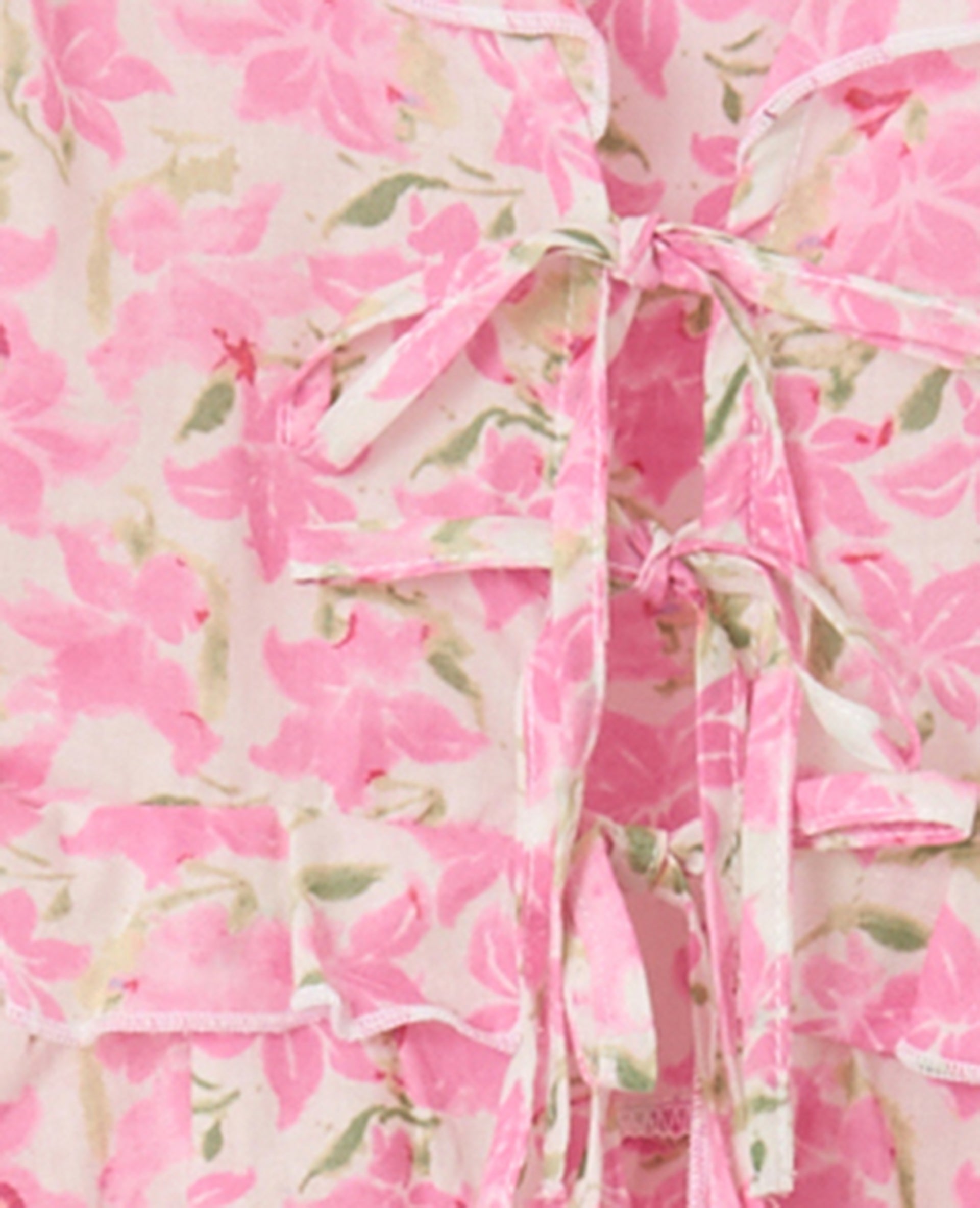 Aurora Floral Blouse | Ruffled V-Neck | Puff Sleeves