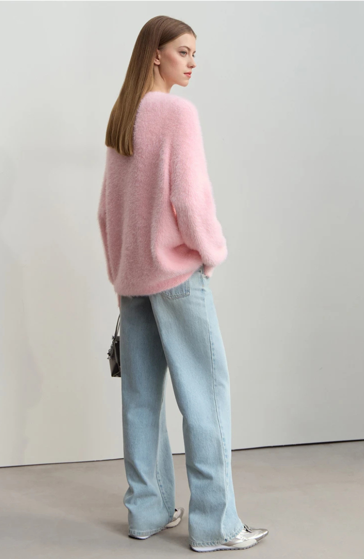 Maison Fuzzy Knit Sweater | Relaxed Fit | Soft Texture