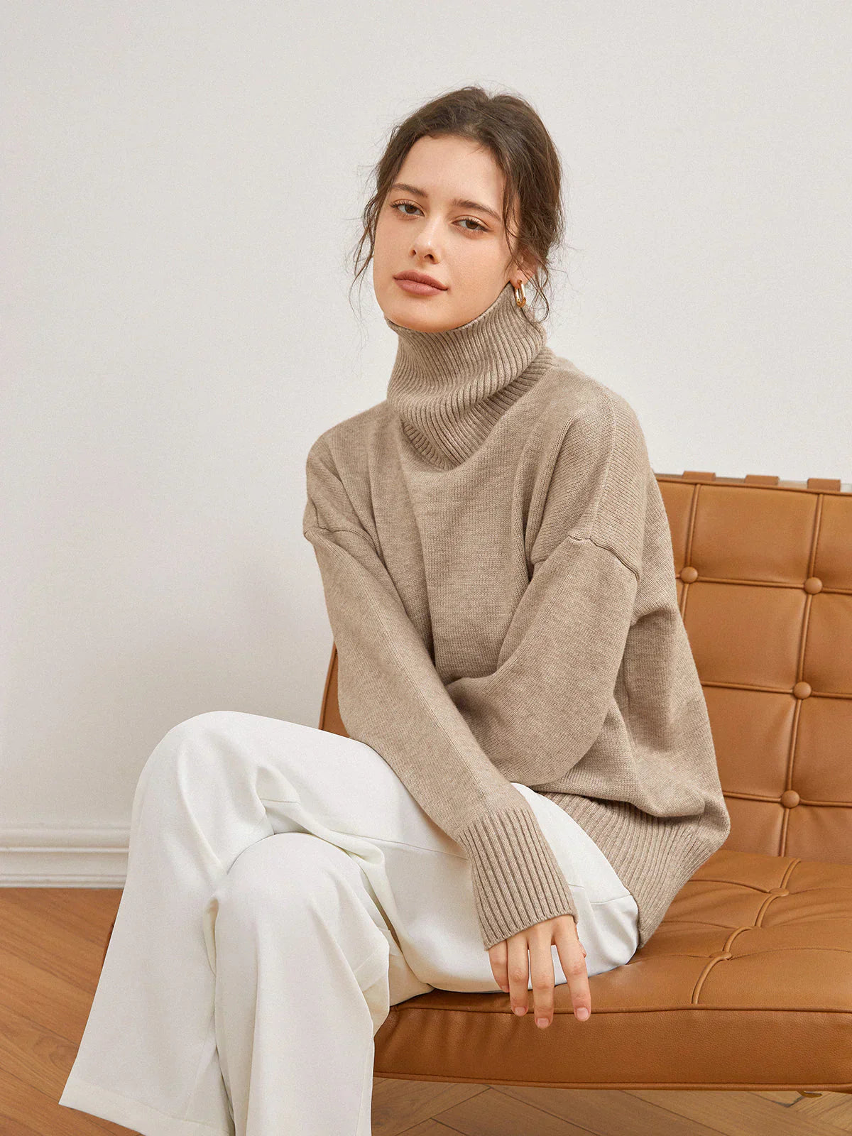 Maison Knitted Turtleneck Sweater | Winter