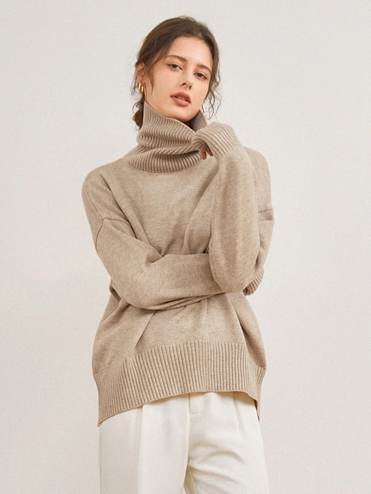 Maison Knitted Turtleneck Sweater | Winter