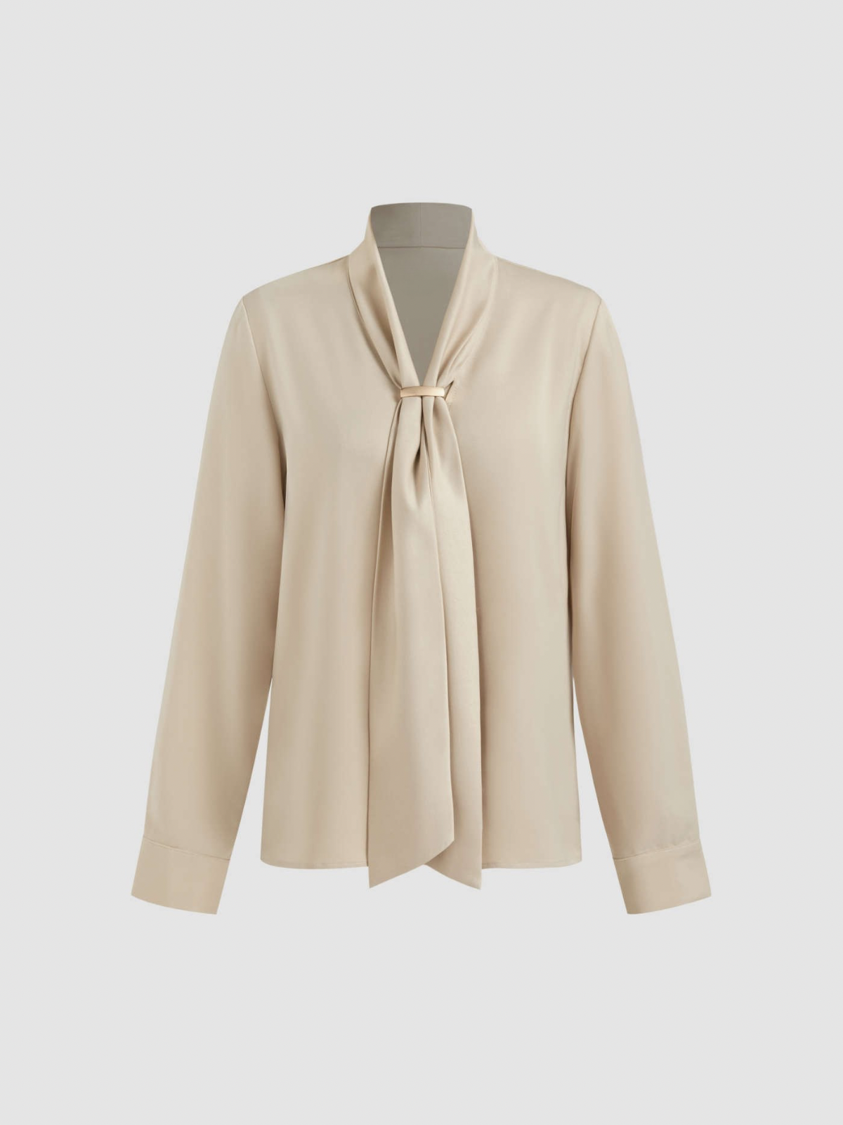 Chiffon Bow Tie Blouse | Long Sleeve | Regular Fit