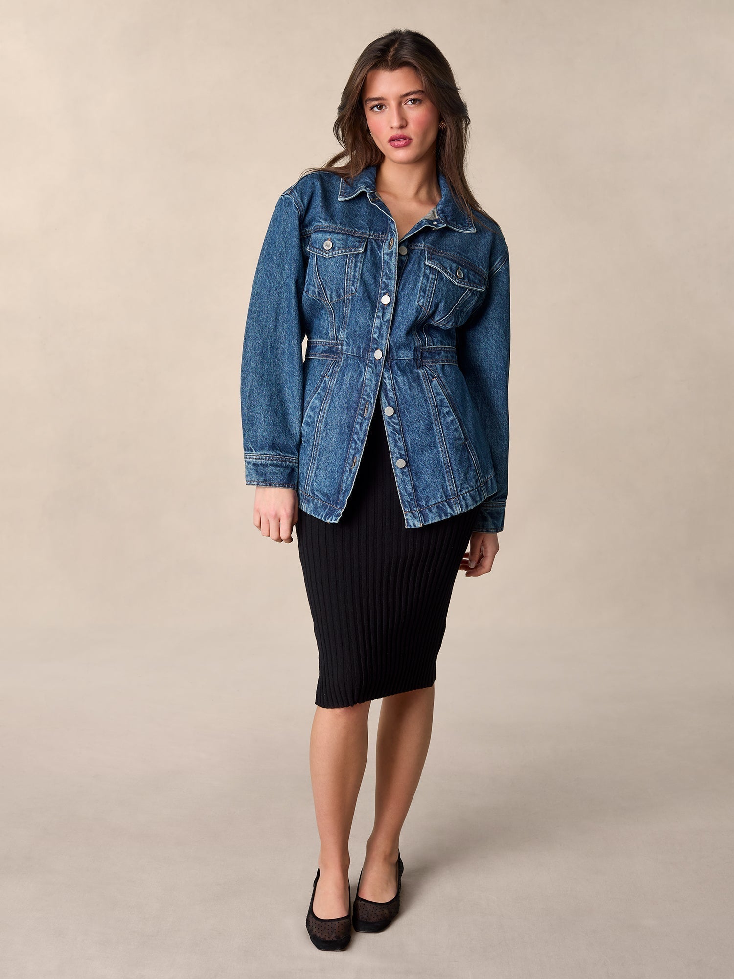 Ribbed Knit Midi Dress | V-Neck | Spaghetti Straps