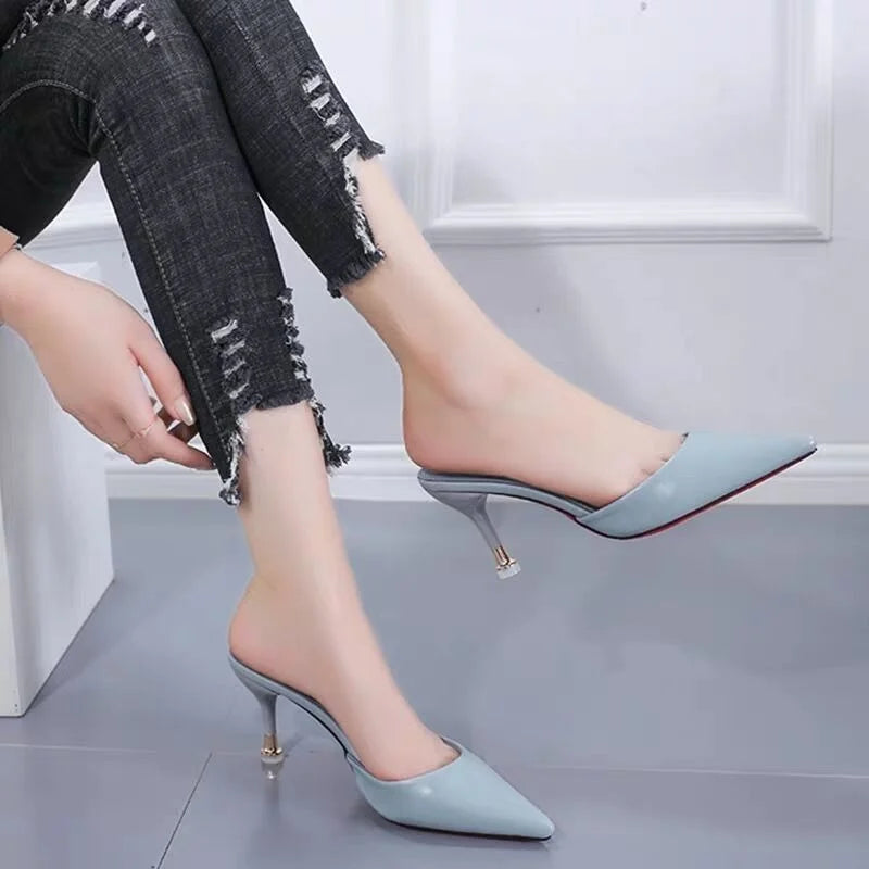 Pointed Toe Mule Heels | Slip-On Stiletto