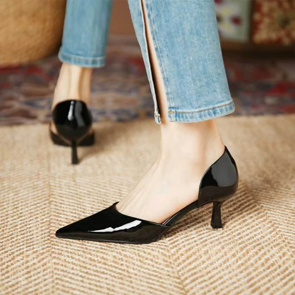 Pointed Toe Patent Heels | Slip-On Pumps