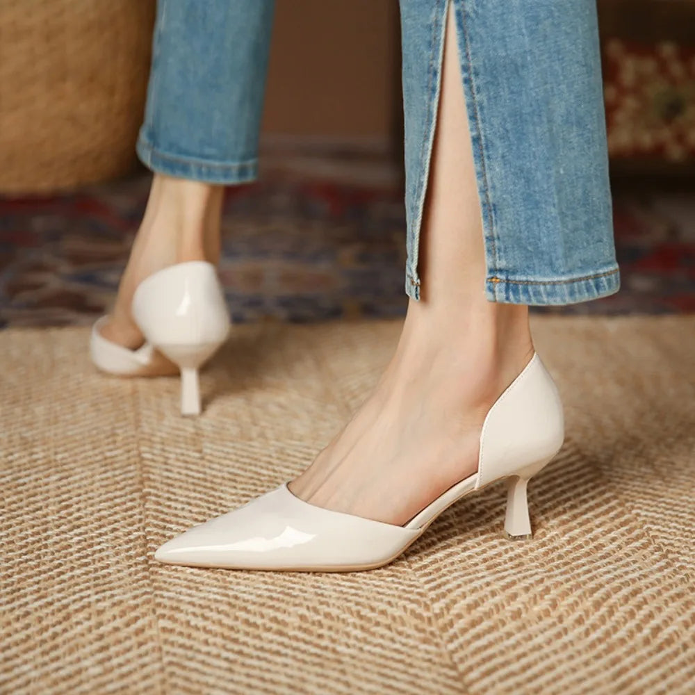 Pointed Toe Patent Heels | Slip-On Pumps