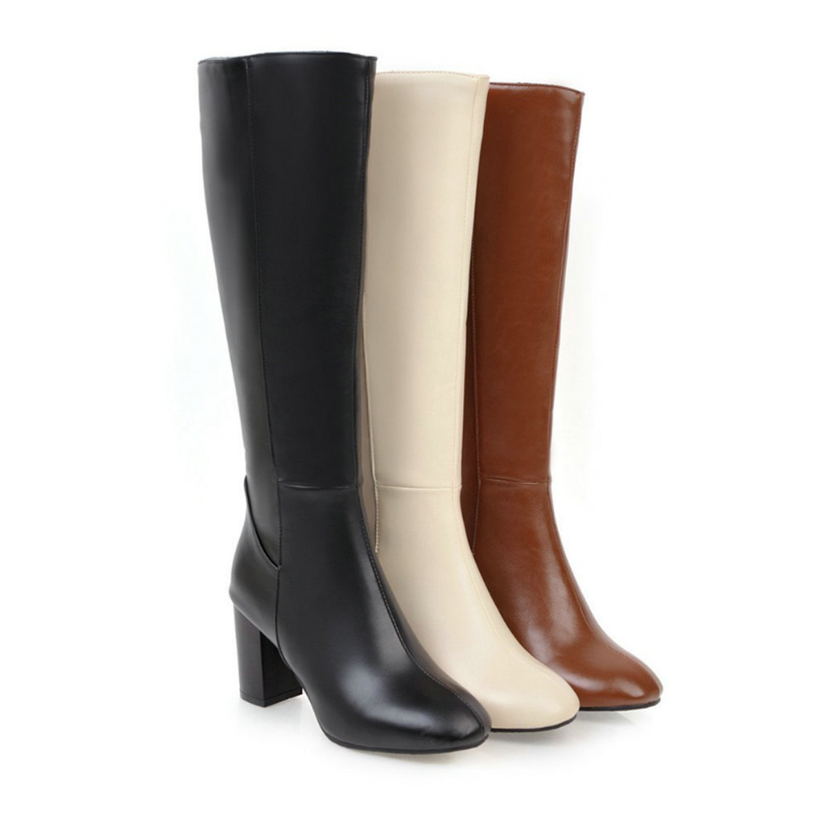 Maison Knee-High Block Heel Boots | Vegan Leather | Winter