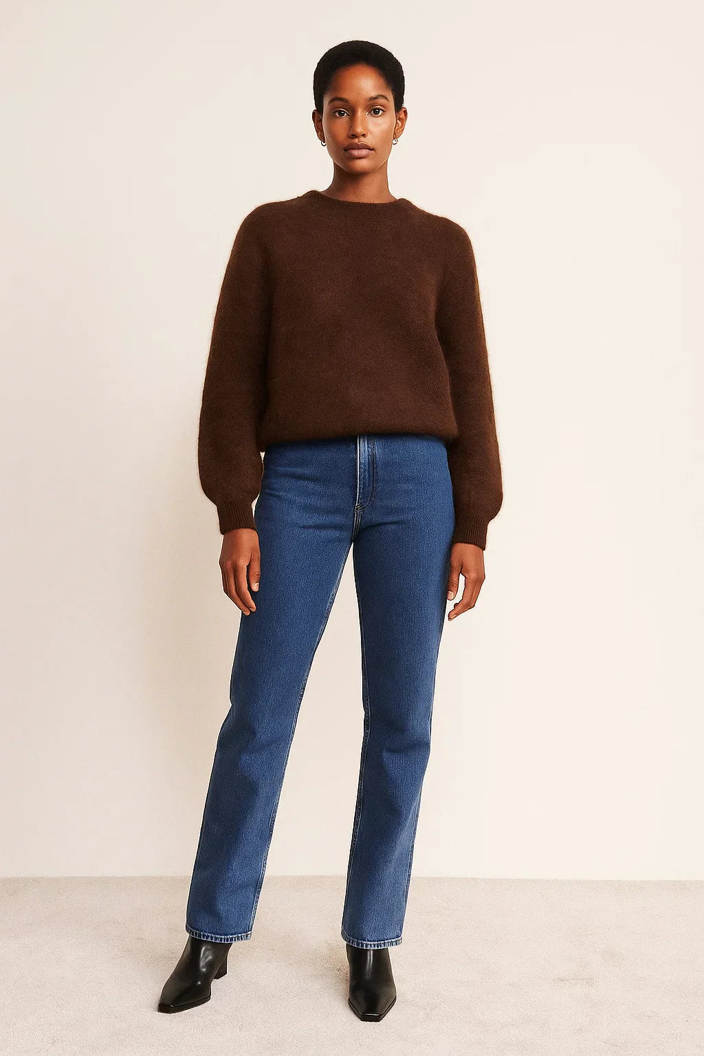 Wool Blend Crewneck Jumper | Soft Knit | Relaxed Fit