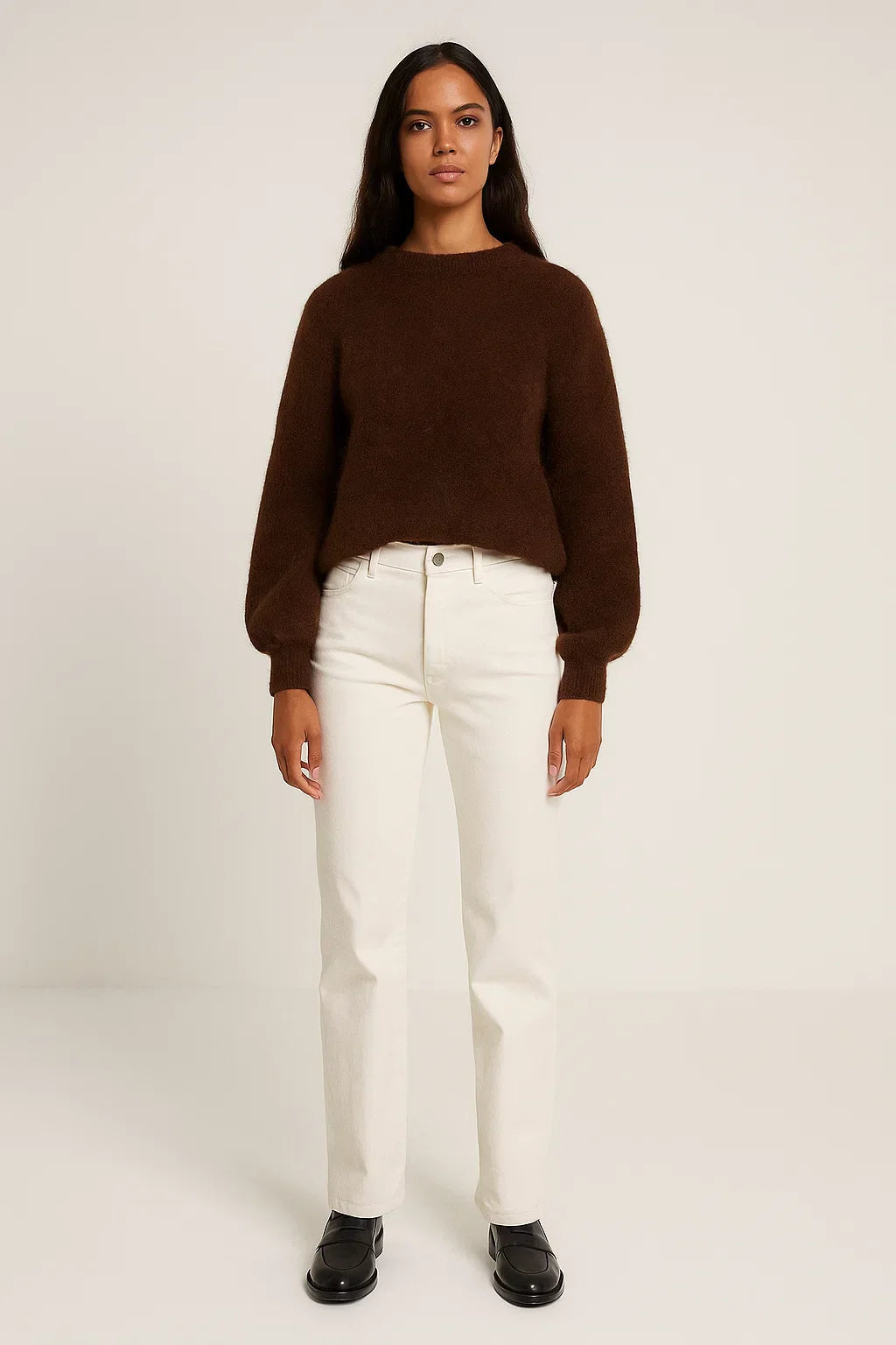 Wool Blend Crewneck Jumper | Soft Knit | Relaxed Fit