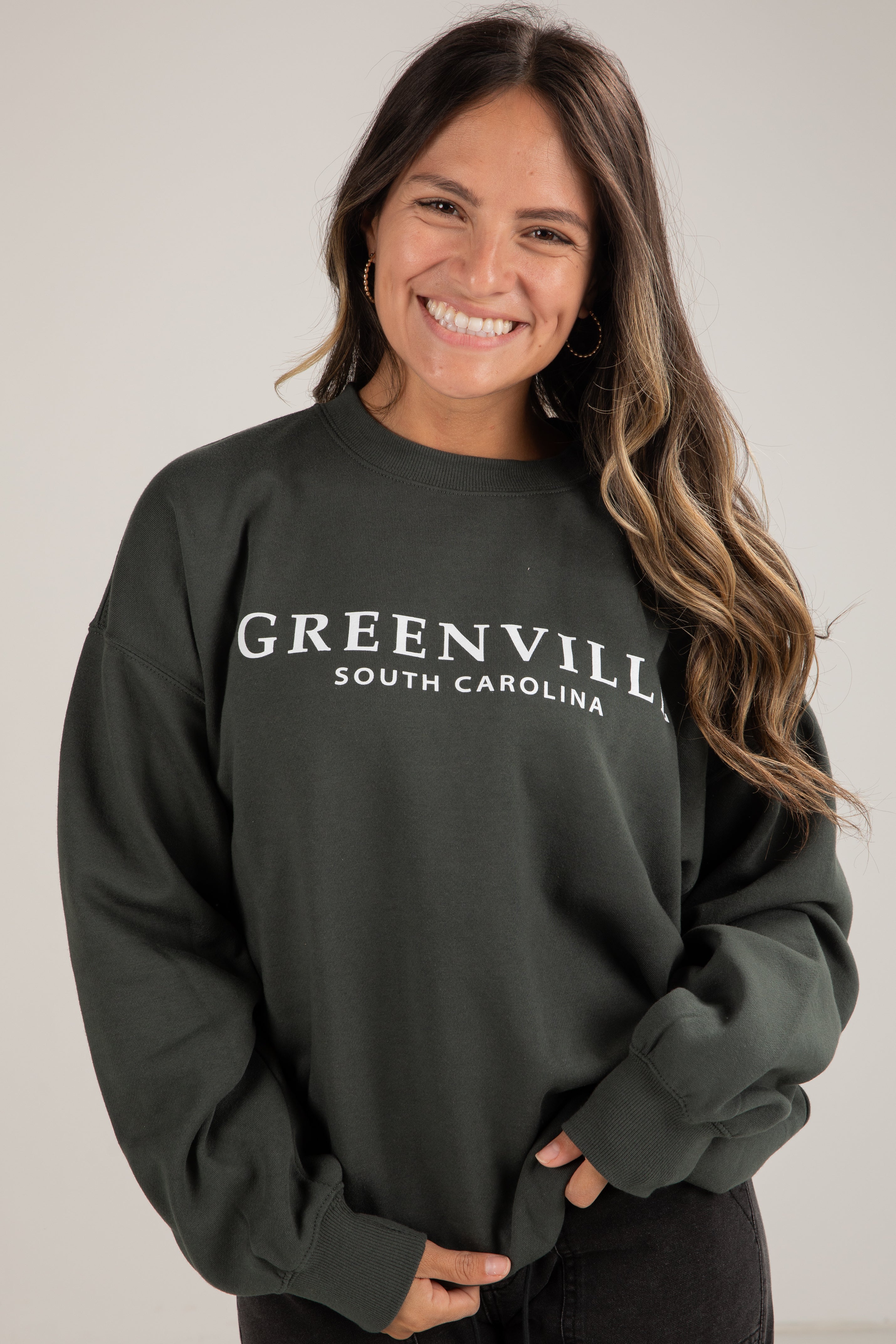 Maison Cotton Sweatshirt | Greenville South Carolina Print | Relaxed Fit