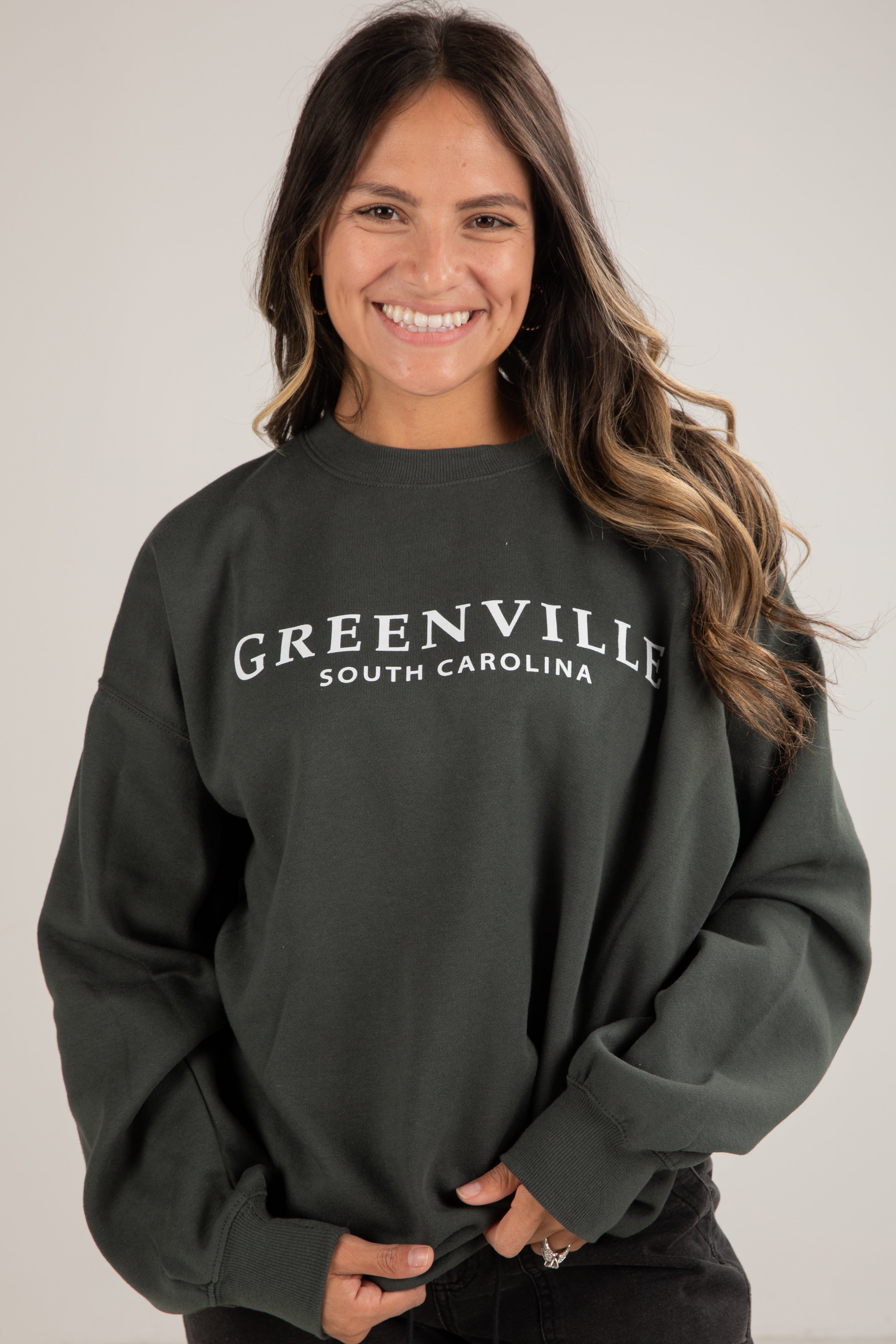 Maison Cotton Sweatshirt | Greenville South Carolina Print | Relaxed Fit