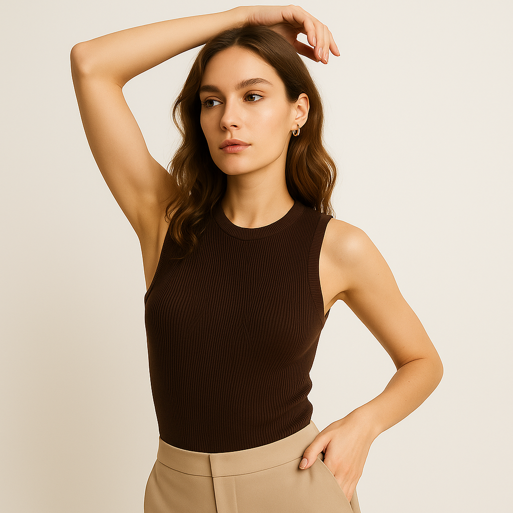 Ribbed Knit Tank Top | Sculpted Fit | Minimalist Design