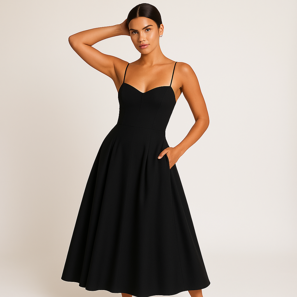 Sweetheart Neck Maxi Dress | A-Line Silhouette | Spaghetti Straps