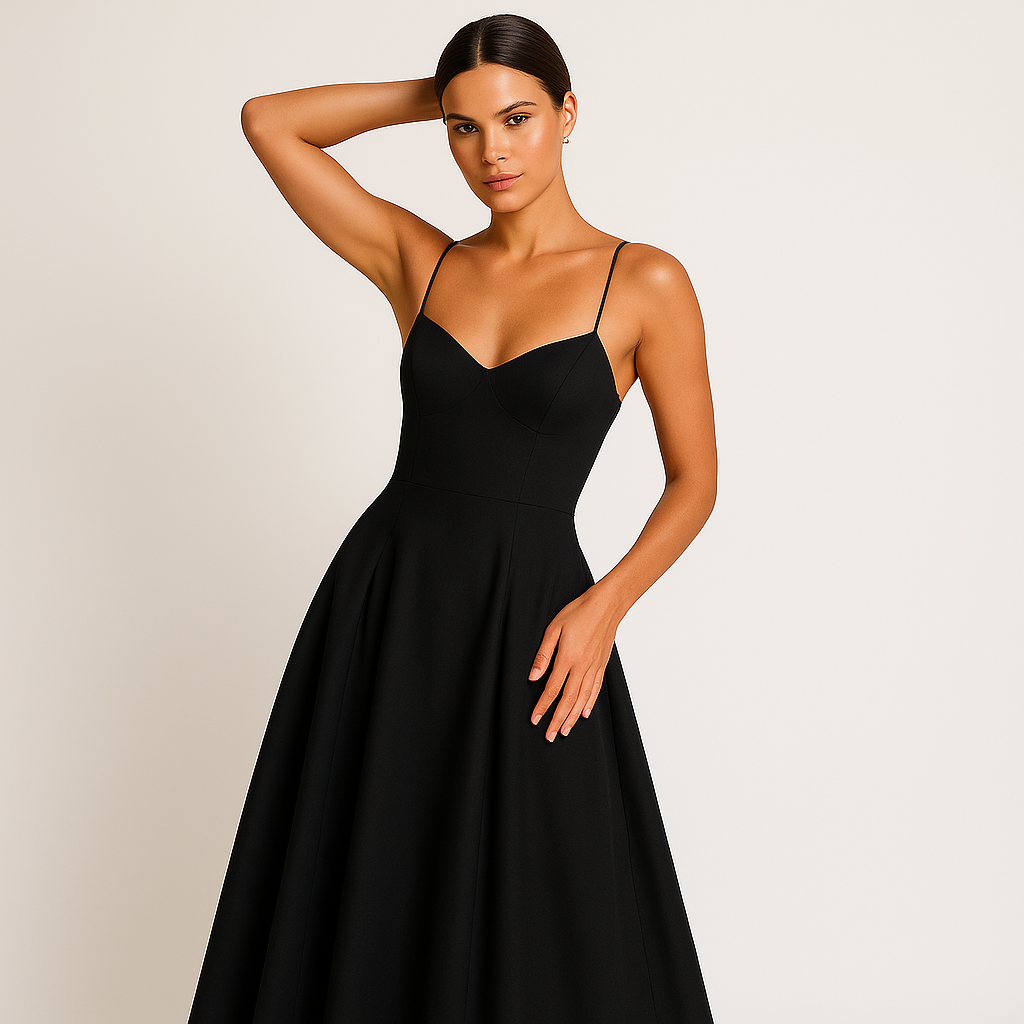 Sweetheart Neck Maxi Dress | A-Line Silhouette | Spaghetti Straps