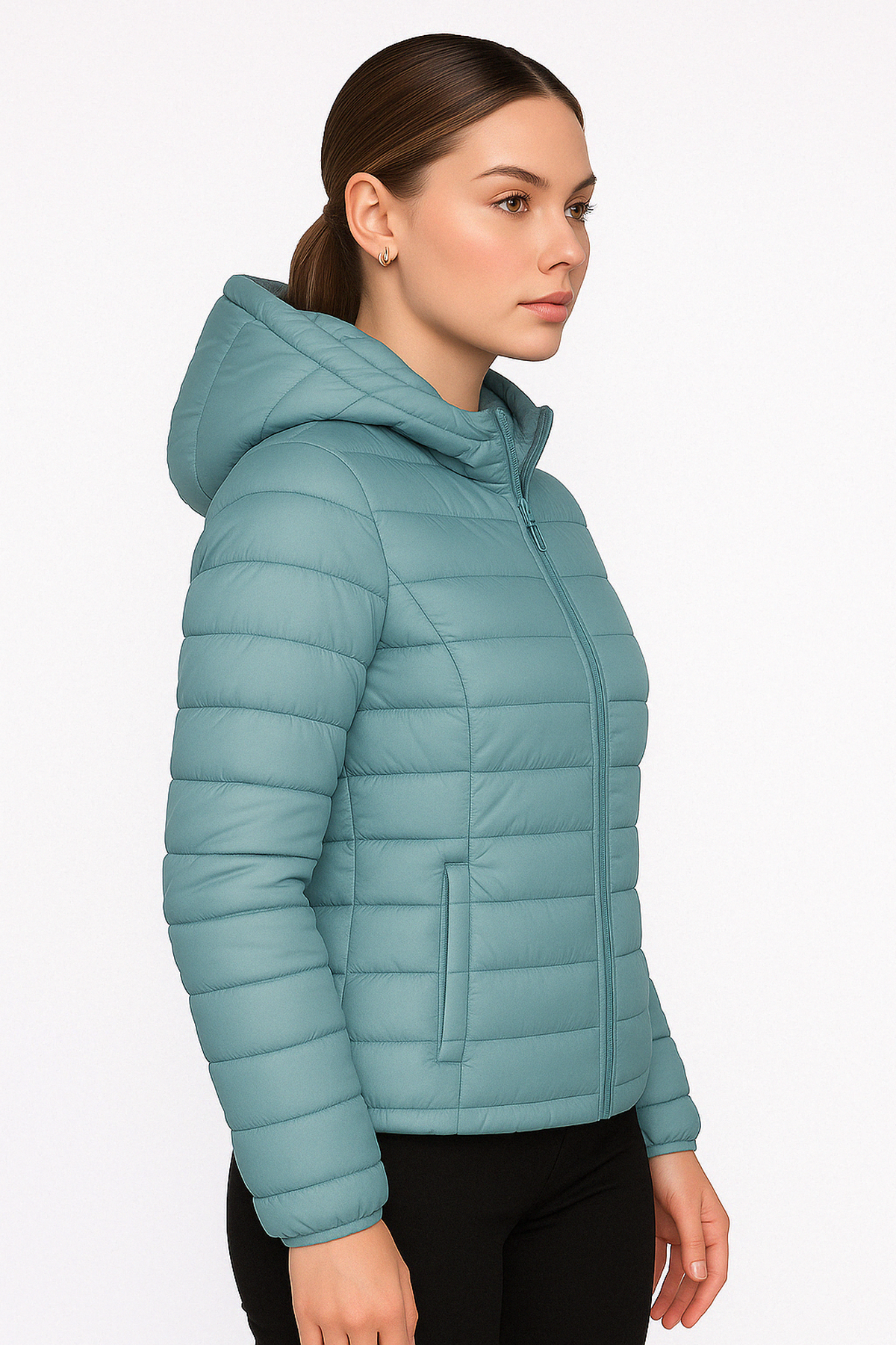 Hooded Puffer Jacket | Lightweight Down Fill | Regular Fit