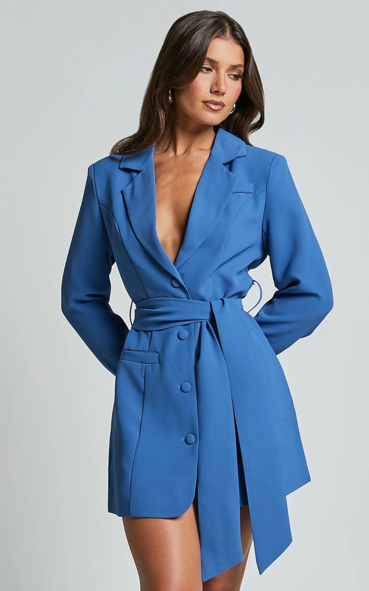 Nocturne Blazer Dress | Belted Wrap Silhouette | Eveningwear