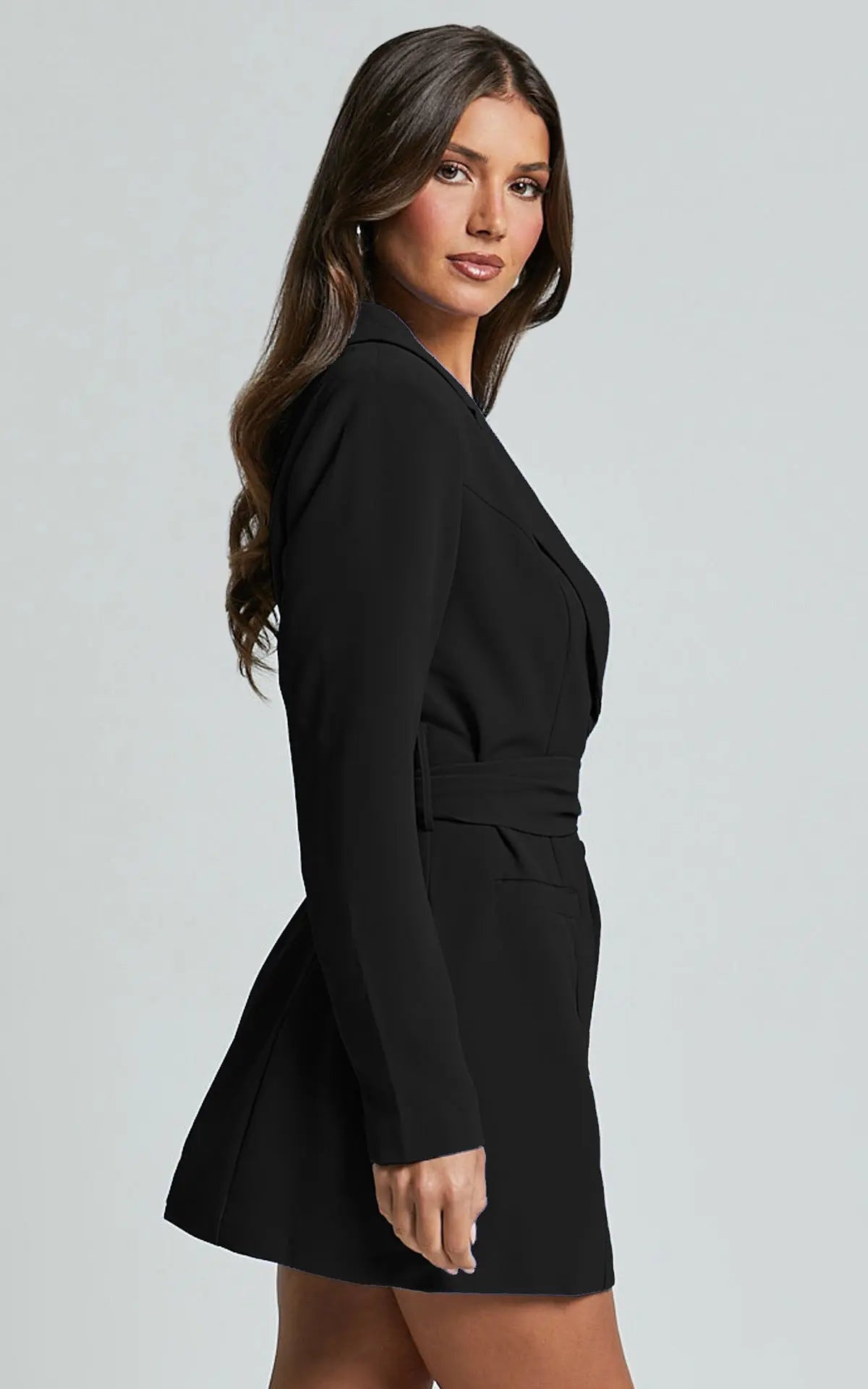 Nocturne Blazer Dress | Belted Wrap Silhouette | Eveningwear
