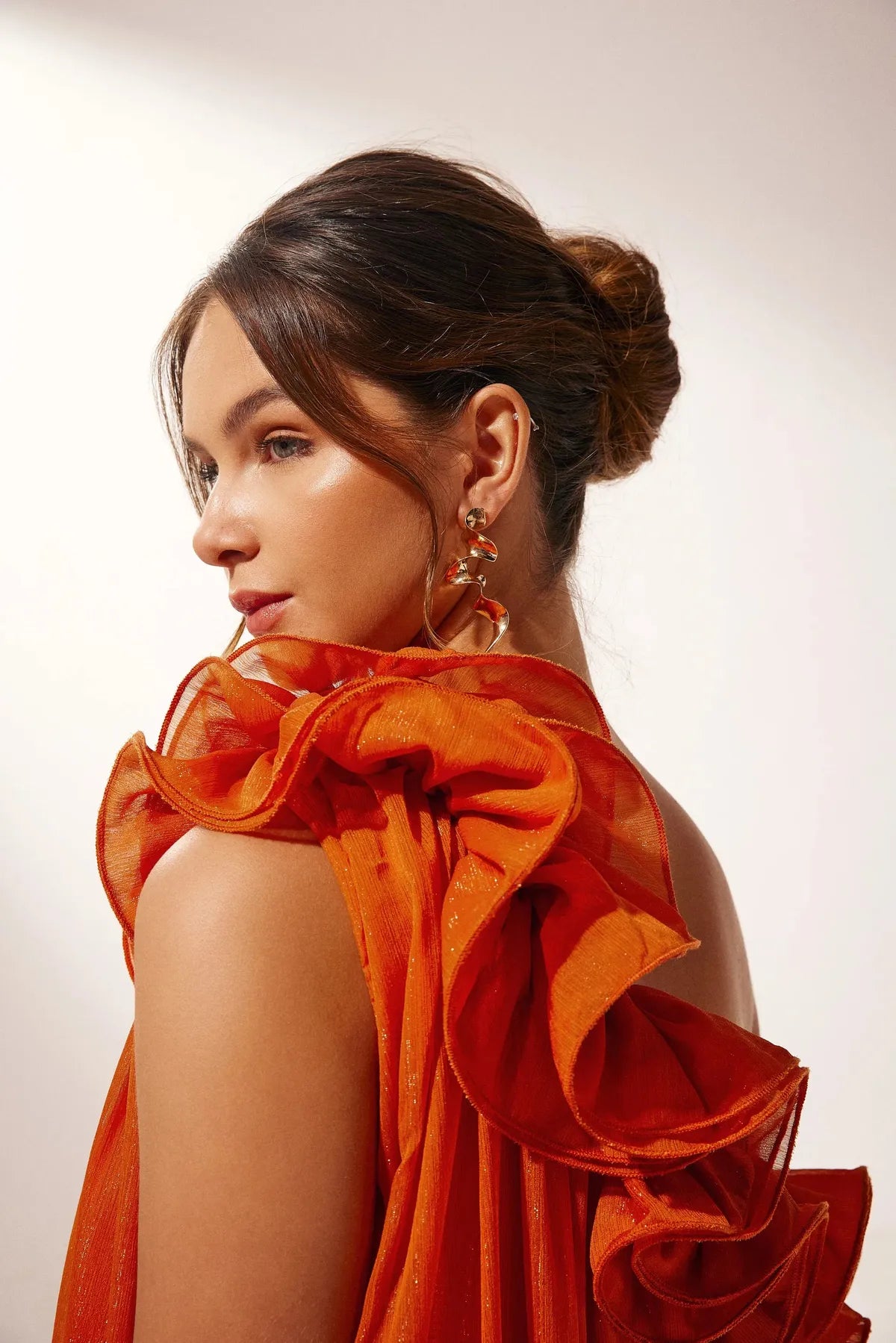 Étoile One-Shoulder Floral Maxi Dress | Draped Silhouette | Evening