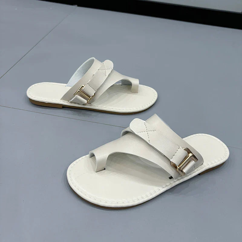 Leather Sandals | Toe Loop | Buckle Detail