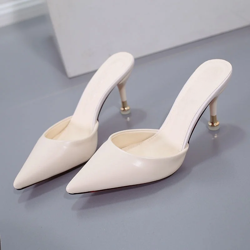 Pointed Toe Mule Heels | Slip-On Stiletto