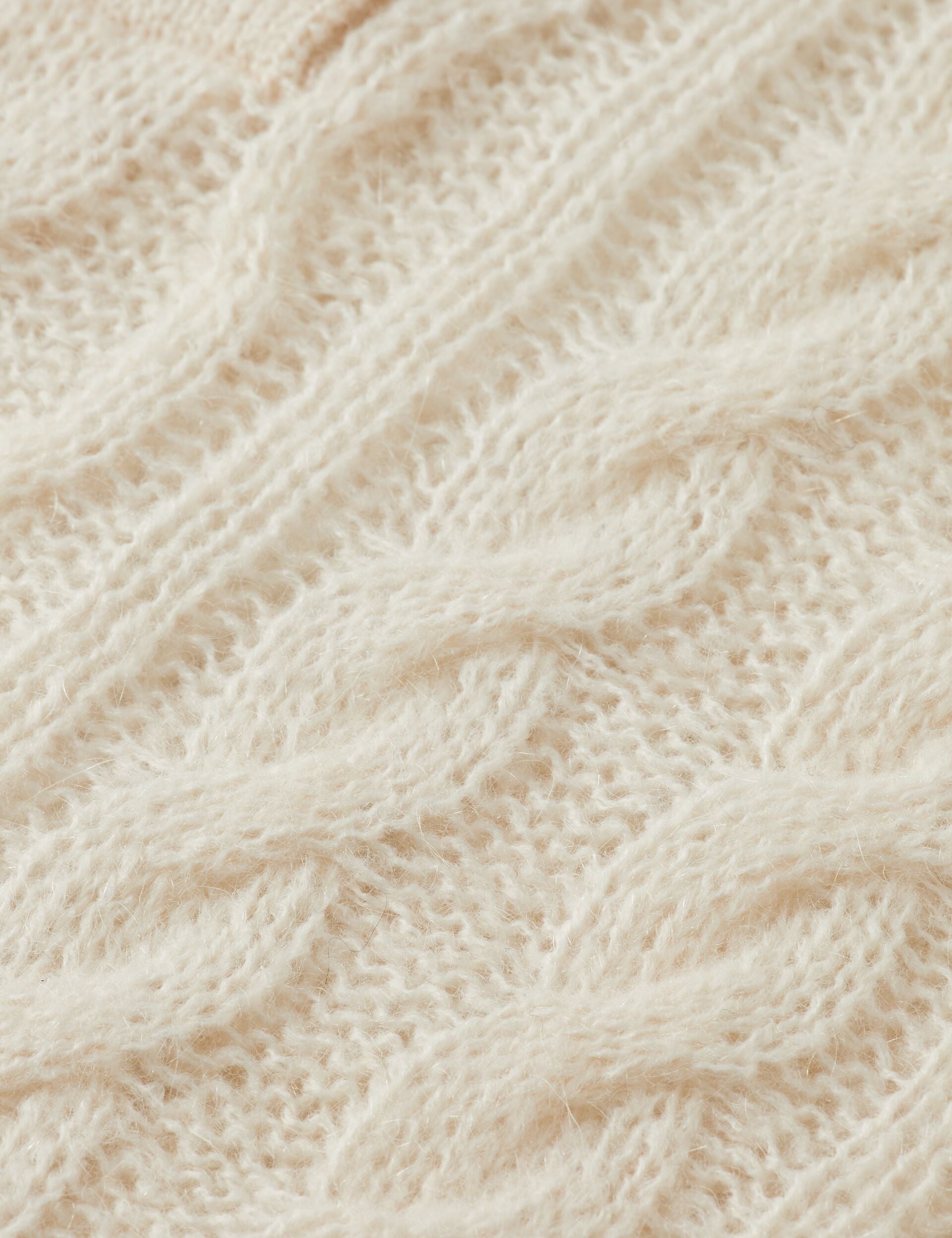 Atelier Cable Knit Sweater | Mohair Wool Blend | Polo Collar