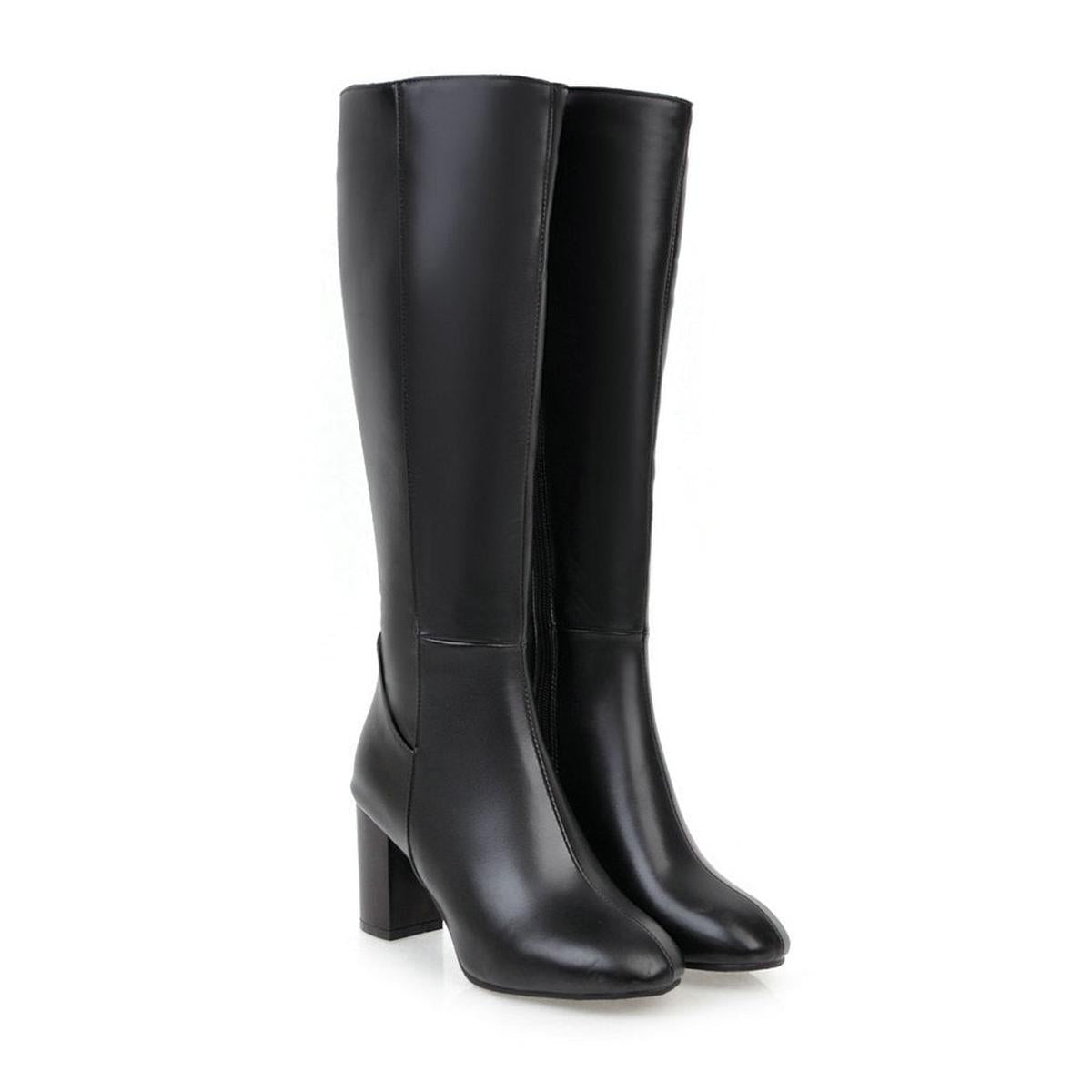 Maison Knee-High Block Heel Boots | Vegan Leather | Winter