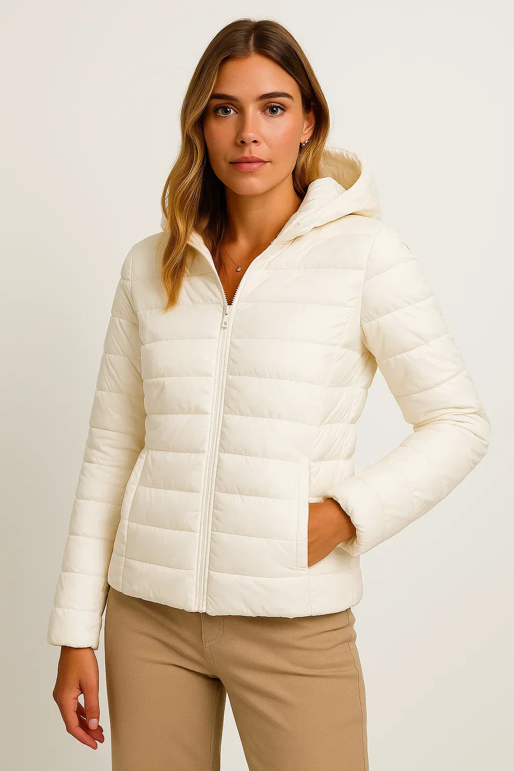 Down Puffer Jacket | Lightweight Hooded Design