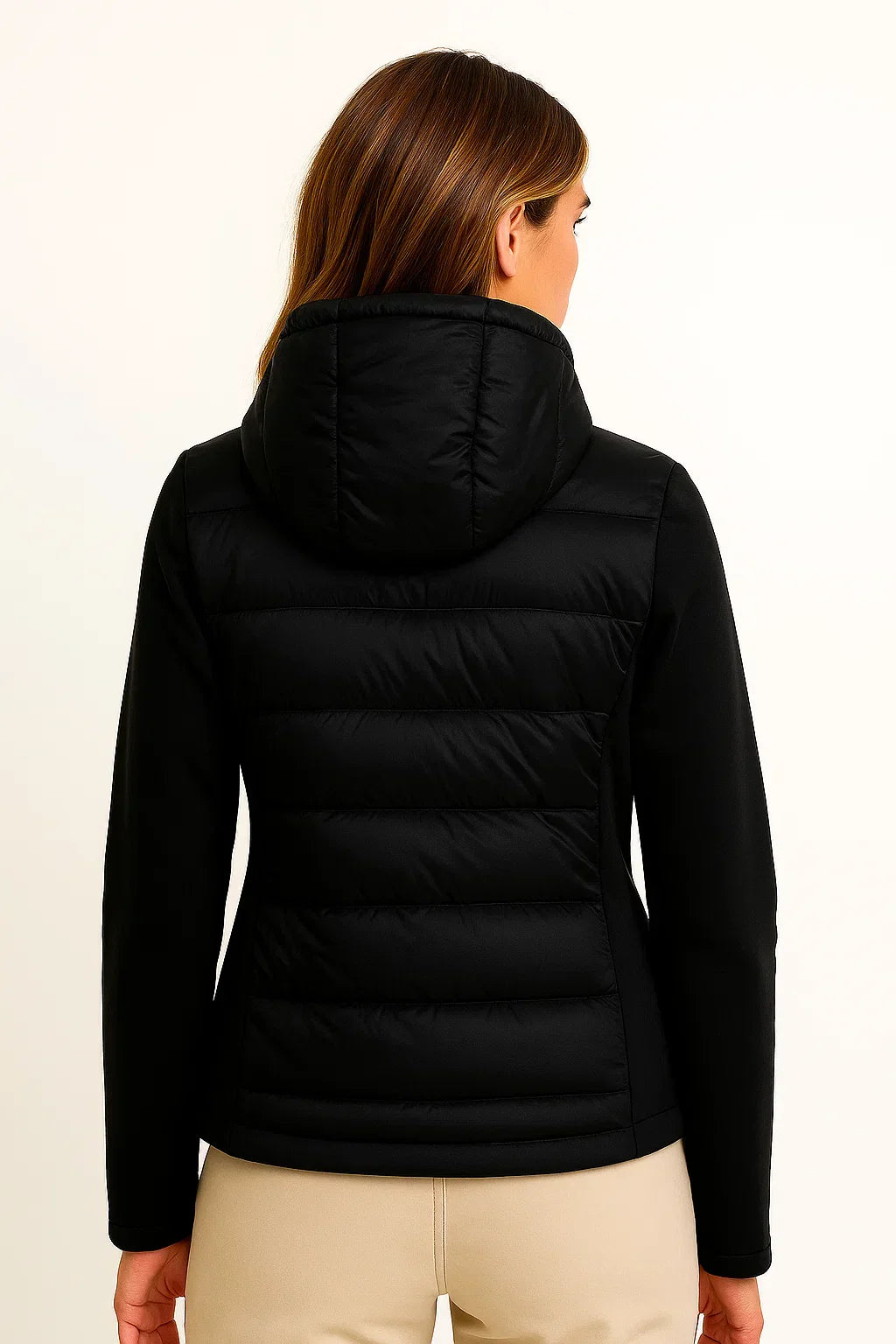 Women’s Lightweight Hybrid Down Jacket | Hooded | Streamlined Warmth