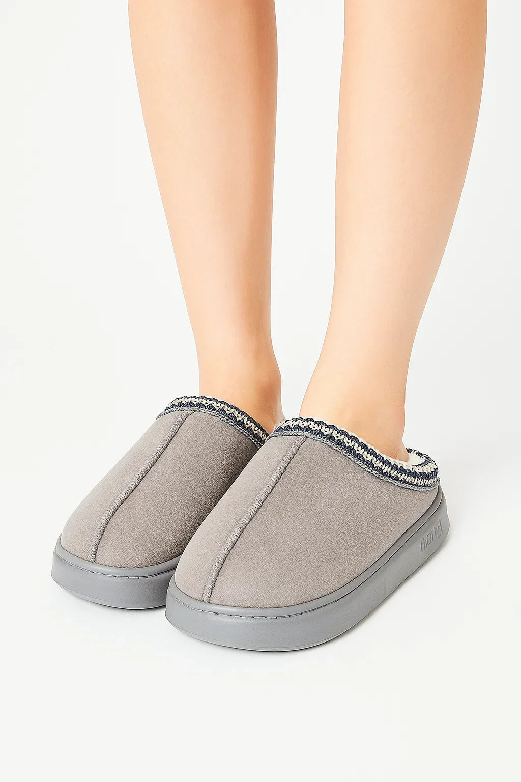 Women's Faux Suede Slippers | Plush Lined Indoor Platform