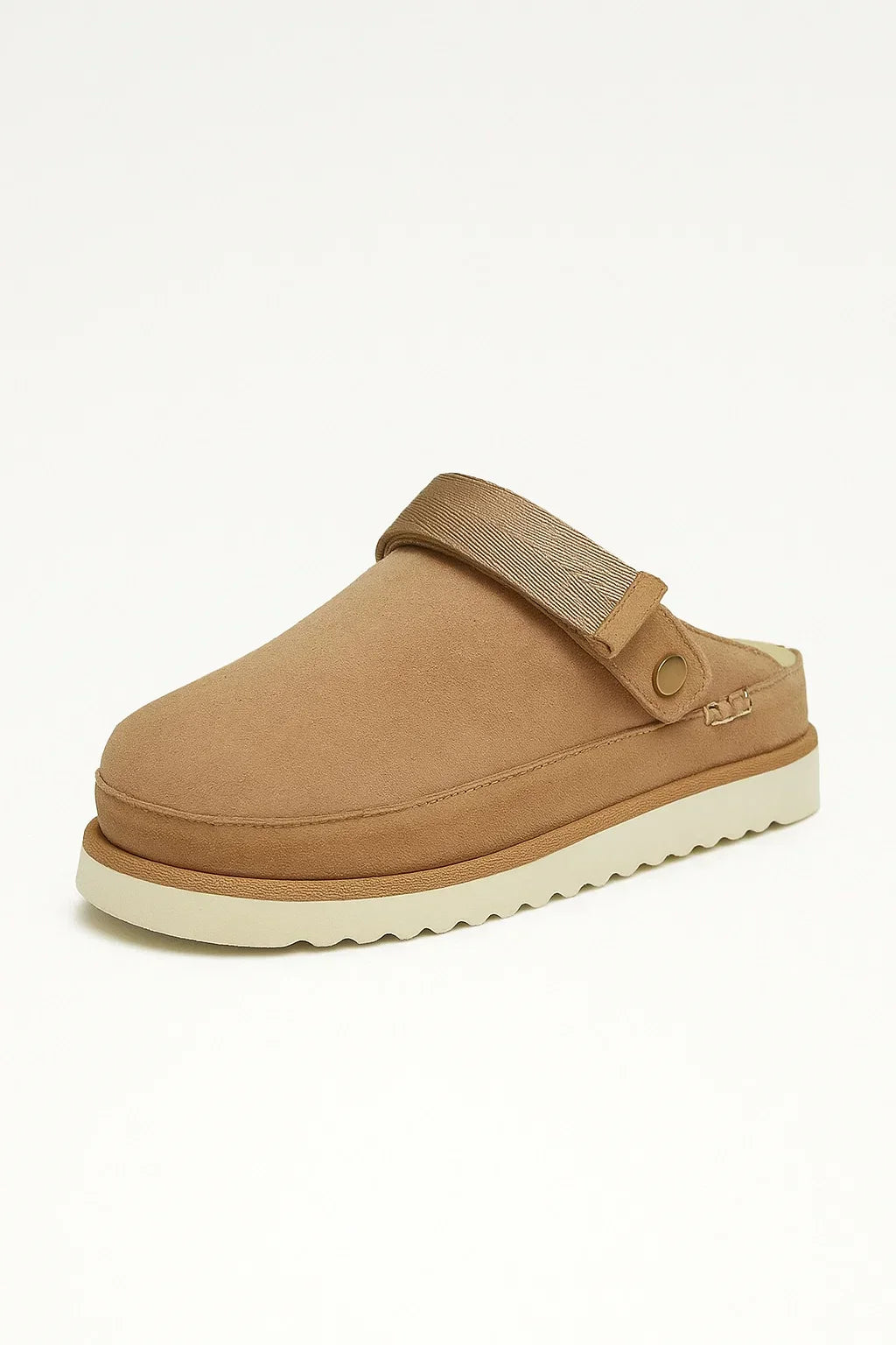 Maison Plush-Lined Mule Slippers | PU Leather | Thick Sole