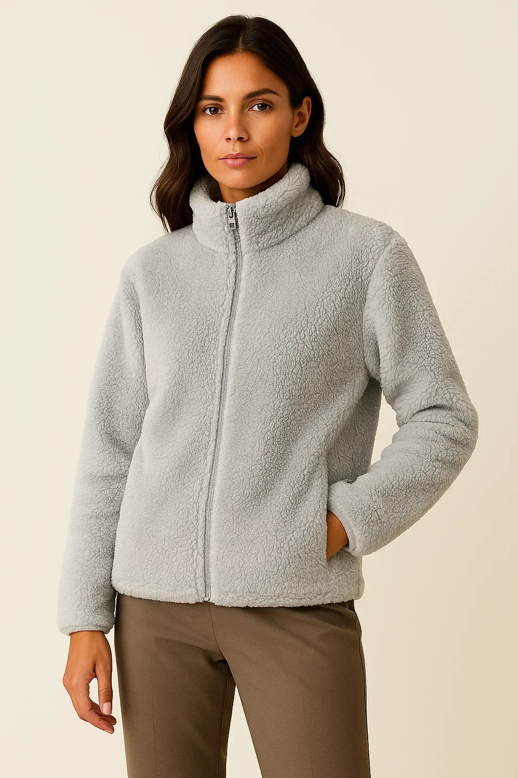 Fleece Zip Jacket | Soft Polar Knit | Regular Fit