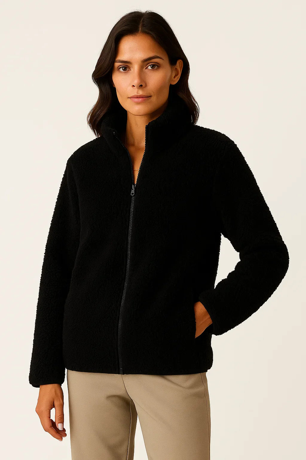 Fleece Zip Jacket | Soft Polar Knit | Regular Fit