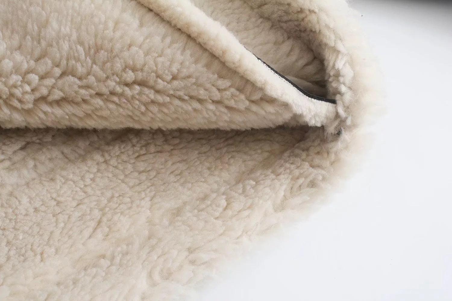 Faux Shearling Aviator Jacket | Short Fit | Contrast Collar