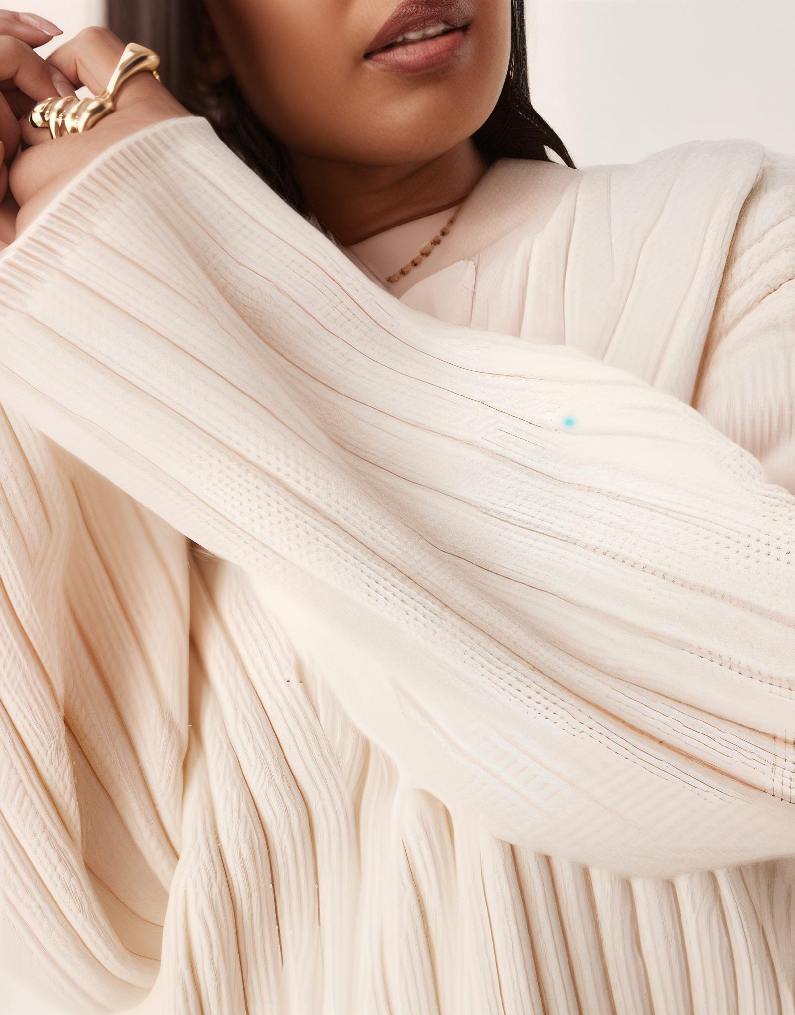 Maison Ribbed Knit Sweater | Cream | Relaxed Silhouette