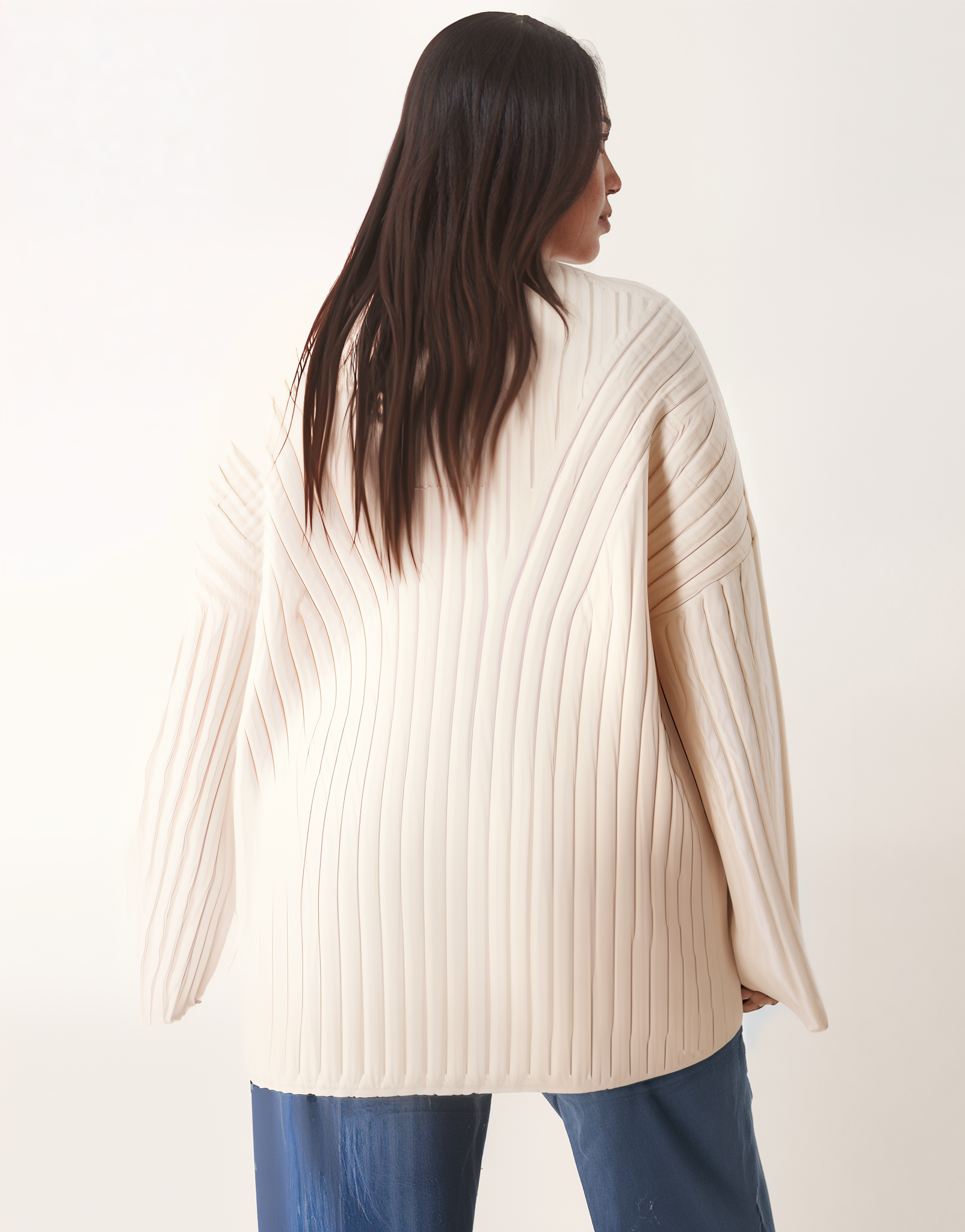 Maison Ribbed Knit Sweater | Cream | Relaxed Silhouette
